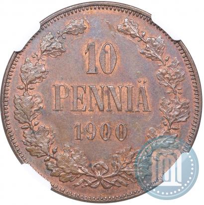 Фото 10 пенни 1900 года  