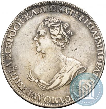 Фото 1 рубль 1725 года  "Траурный"