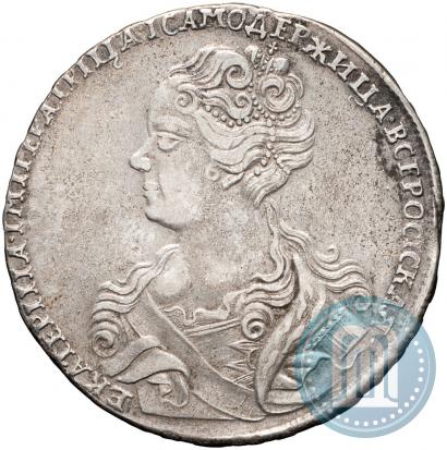 Фото 1 рубль 1726 года  "Московский тип, портрет влево"