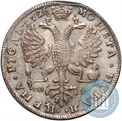 Picture 1 rouble 1726 year СПБ "Petersburg type, portrait turned to the left"