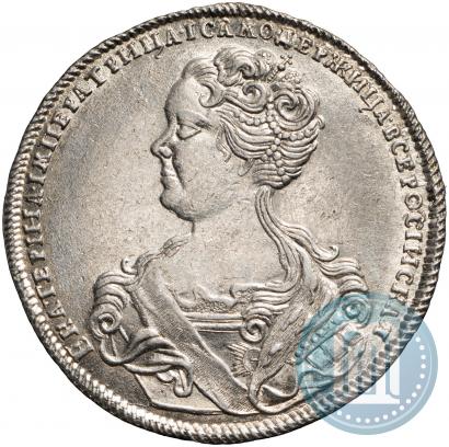 Фото Полтина 1726 года СПБ "Петербургский тип, портрет влево"