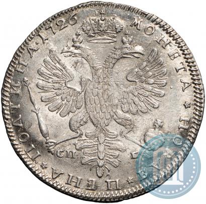 Фото Полтина 1726 года СПБ "Петербургский тип, портрет влево"