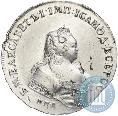 Фото 1 рубль 1743 года ММД 