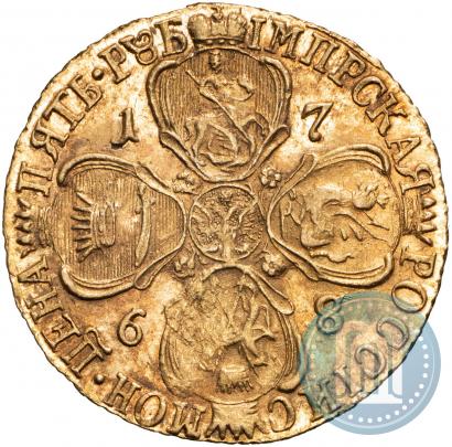 Picture 5 roubles 1768 year СПБ 