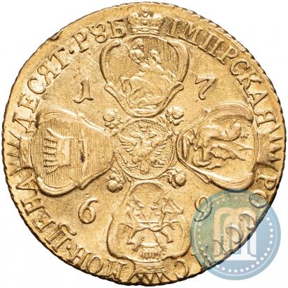 Фото 10 рублей 1769 года СПБ 