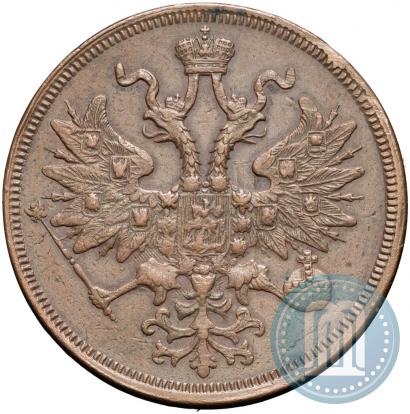 Фото 5 копеек 1860 года ЕМ 