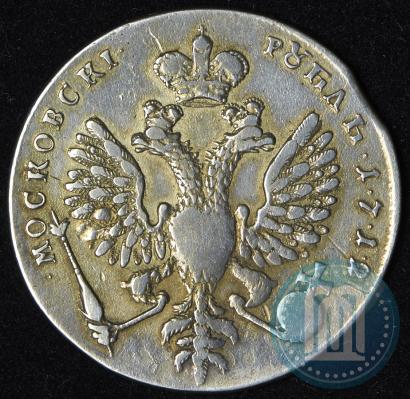 Фото 1 рубль 1712 года  "Портрет работы С. Гуэна"