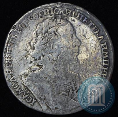 Фото 1 рубль 1725 года OK "Портрет в античных доспехах"