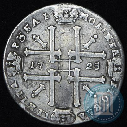 Фото 1 рубль 1725 года OK "Портрет в античных доспехах"