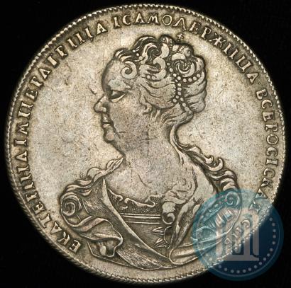 Picture 1 rouble 1725 year СПБ "Petersburg type, portrait turned to the left"