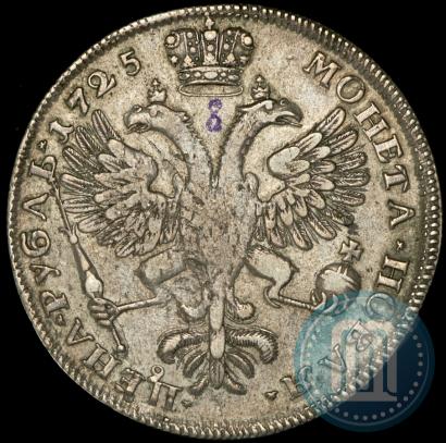 Picture 1 rouble 1725 year СПБ "Petersburg type, portrait turned to the left"