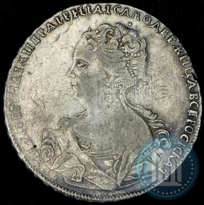 Фото 1 рубль 1725 года СПБ-СПБ "Петербургский тип, портрет влево"