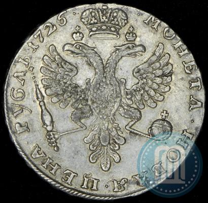 Picture 1 rouble 1726 year  "Moscow type, portrait turned to the left"