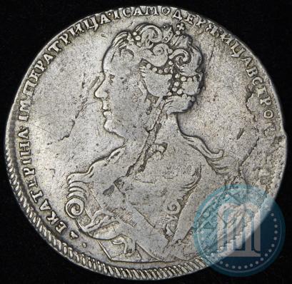 Фото Полтина 1726 года  "Петербургский тип, портрет влево"