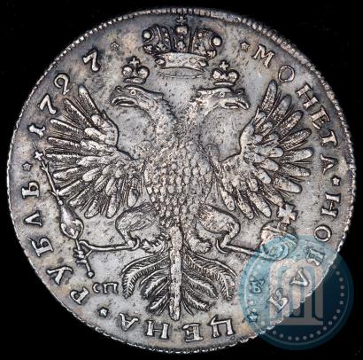 Picture 1 rouble 1727 year СПБ "Petersburg type, portrait turned to the right"