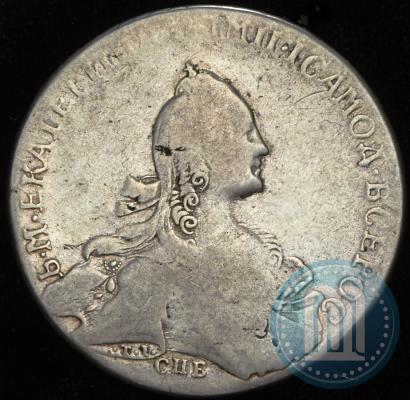 Picture 1 rouble 1766 year СПБ-АШ-Т.I. 