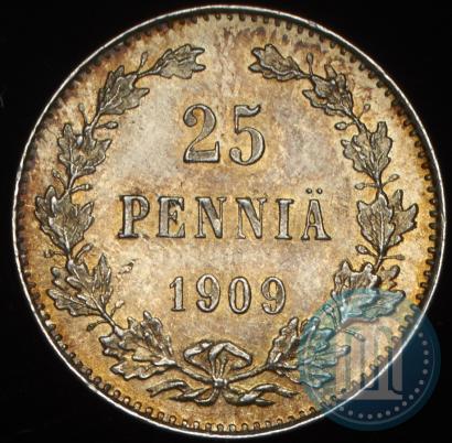 Picture 25 pennia 1909 year L 