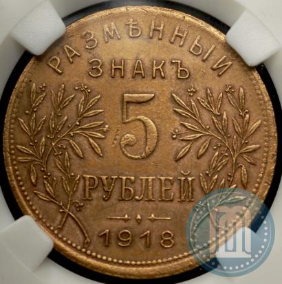 Picture 5 roubles 1918 year IЗ 
