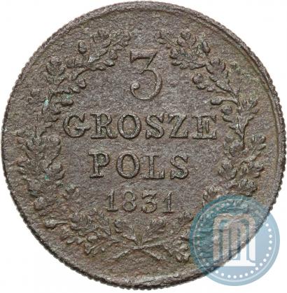 Picture 3 grosze 1831 year KG "Polish uprising"