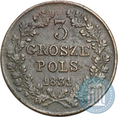 Picture 3 grosze 1831 year KG "Polish uprising"