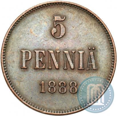 Picture 5 pennia 1888 year  