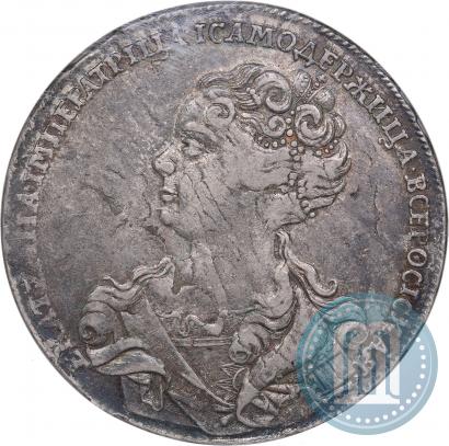 Фото 1 рубль 1726 года  "Московский тип, портрет влево"