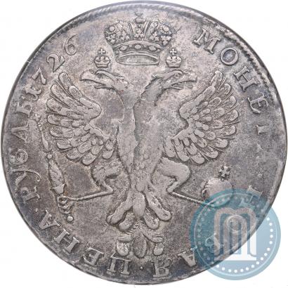 Фото 1 рубль 1726 года  "Московский тип, портрет влево"