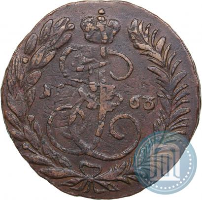 Фото 2 копейки 1763 года ММ 