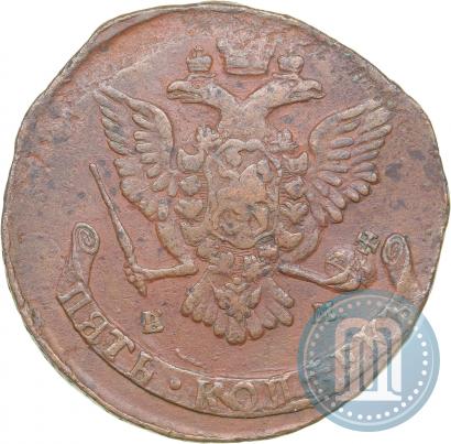Picture 5 kopecks 1768 year ЕМ 