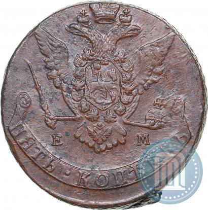 Picture 5 kopecks 1772 year ЕМ 