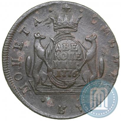 Фото 2 копейки 1776 года КМ 