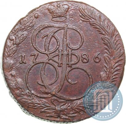 Фото 5 копеек 1786 года ЕМ 