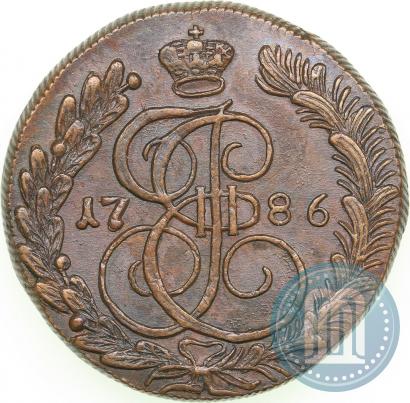 Фото 5 копеек 1786 года КМ 
