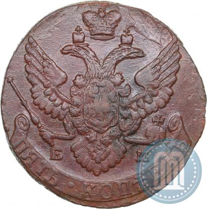 Picture 5 kopecks 1790 year ЕМ 