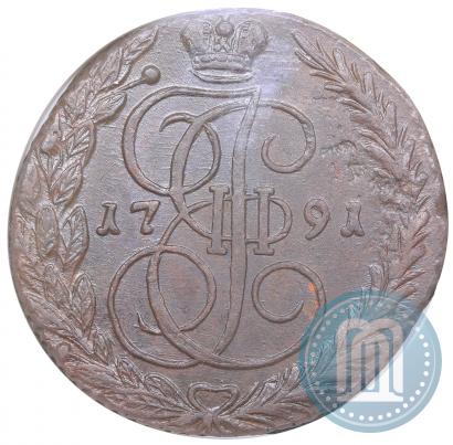 Picture 5 kopecks 1791 year ЕМ 