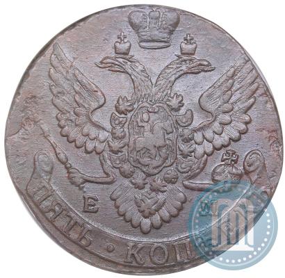 Picture 5 kopecks 1791 year ЕМ 