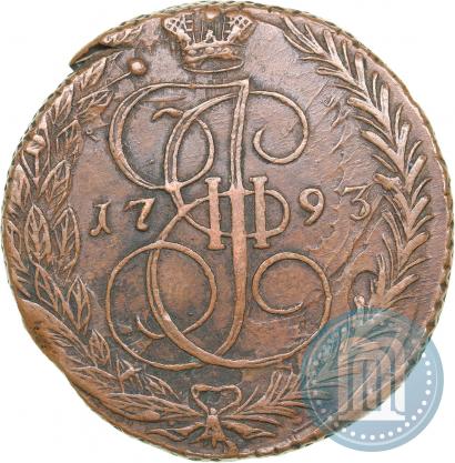 Picture 5 kopecks 1793 year ЕМ 