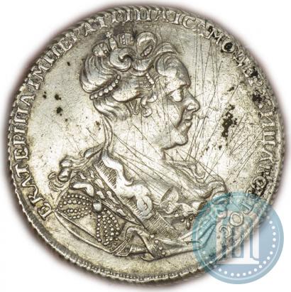 Фото 1 рубль 1727 года СПБ "Высокая прическа"