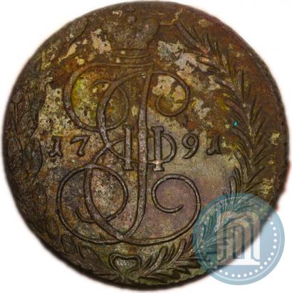 Picture 5 kopecks 1791 year ЕМ 