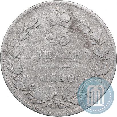 Фото 25 копеек 1840 года СПБ-НГ 