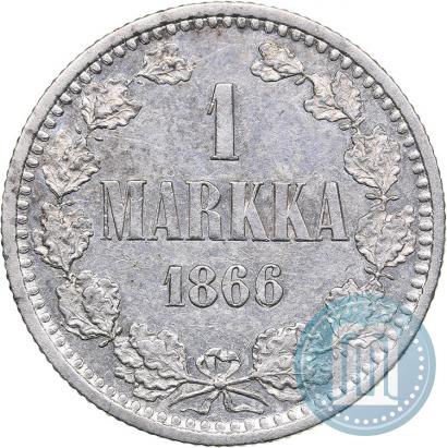 Picture 1 markka 1866 year S 
