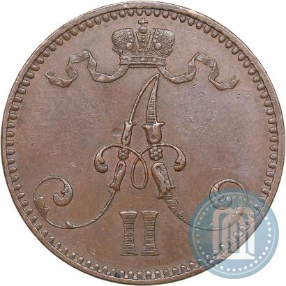 Picture 5 pennia 1866 year  