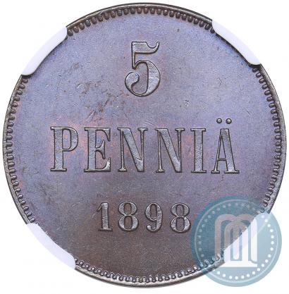 Фото 5 пенни 1898 года  