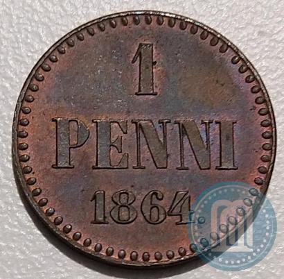 Picture 1 penni 1864 year  