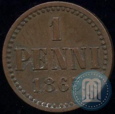 Picture 1 penni 1865 year  