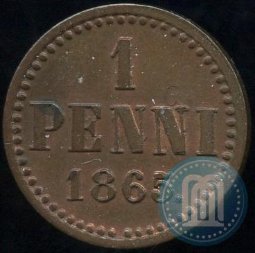 Picture 1 penni 1865 year  