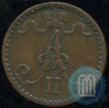 Фото 1 пенни 1869 года  