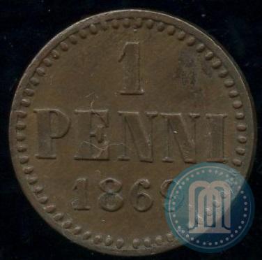 Picture 1 penni 1869 year  