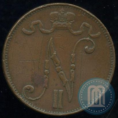 Picture 5 pennia 1910 year  