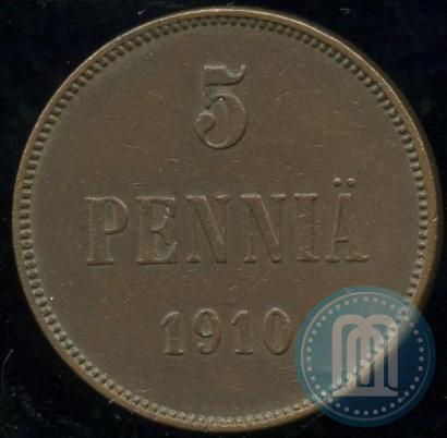 Picture 5 pennia 1910 year  